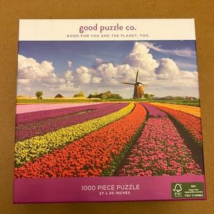 Galison Flowers in Holland 1000 Piece Tulips Field Jigsaw Puzzle